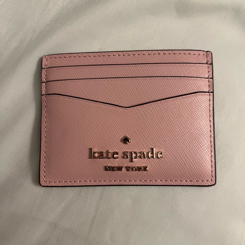 Kate Spade Staci Leather Slim Card Case Card Holder Wallet Pink